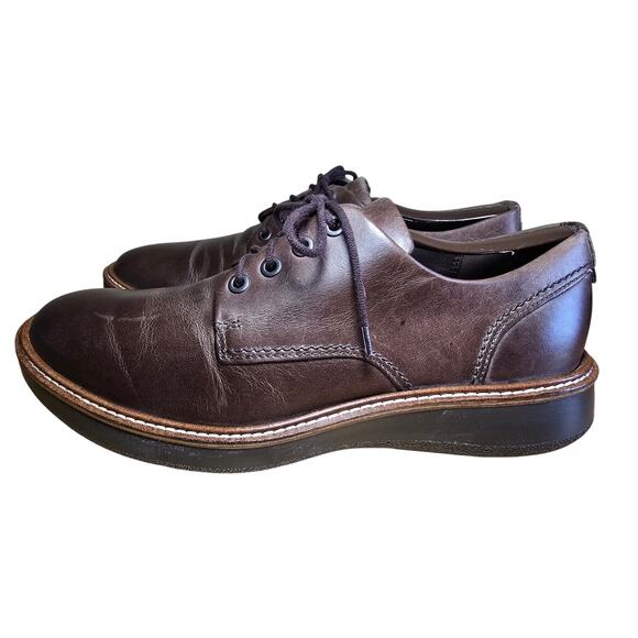 Ecco Mens Lace Up Loafer EU 40 US Size 7 Brown Leather  Leather Insole Excellent main image 8
